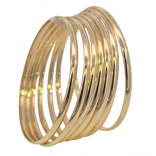 Anela Set of 7 Bangels, Slip On Style, One for Each Day of the Week, Stackable Bracelets, Great Gift Idea