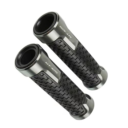 Poignées de guidon pour Yamaha MT 125 de 2014 à 2019 de 7/8 pouces aluminium noir