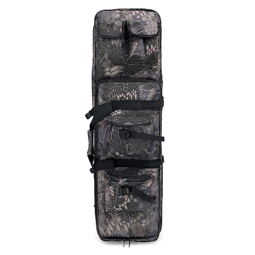 Alephnull Funda Escopeta Funda Rifle con Visor Acolchada 120 cm / 100 cm / 85 cm Funda Carabina Mochila Táctica para Caza y Pesca al Aire Libre (Pitón Negro, L)