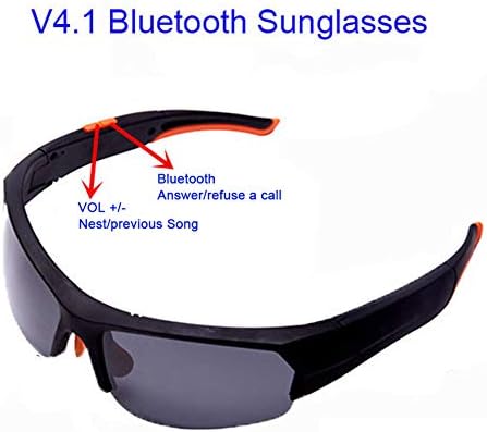 Wireless Bluetooth Sunglasses for Men Effectively Prevent Ultraviolet Rays and Harmful Blue Light Polarized Sports Sunglasses Support Wireless Headset and Hands-free