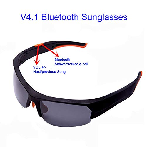 Wireless Bluetooth Sunglasses for Men Effectively Prevent Ultraviolet Rays and Harmful Blue Light Polarized Sports Sunglasses Support Wireless Headset and Hands-free