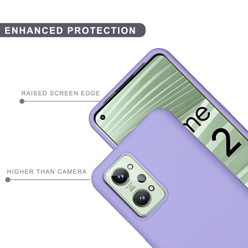 Image of SPRIG Compatible with Realme GT Neo 3T Premium SilkTone (Liquid Silicone) Back Cover Drop Tested Shock Proof Mobile Case for Men, Women, Boys and Girls with Camera Protection (Light Purple)
