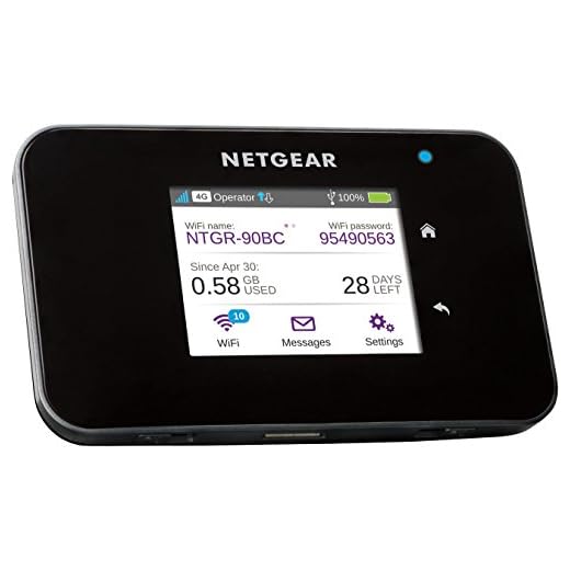 Netgear AC810 mobil WLAN-router/4G LTE-router (AirCard med upp till 600 MBit/s nedladdningshastighet, hotspot för upp till 15 enheter, installera WiFi överallt, koppla av för alla SIM-kort)