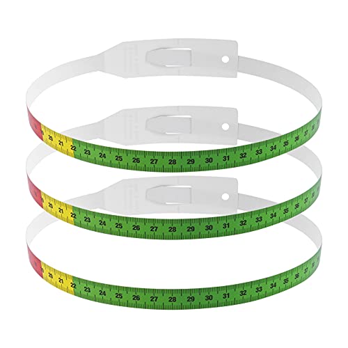 Operitacx Body Measurement Tape 3pcs Head Circumference Ruler 56cm Length Pp Material Accurate Portable Reusable