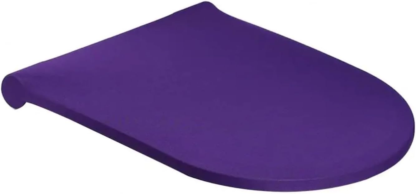 Toilet Tank Cover 4 Pcs Toilet Dust Cover Non-Slip Seasonal Set with Elastic Strap Solid Color for Home Style Bathroom(Dark Purple)