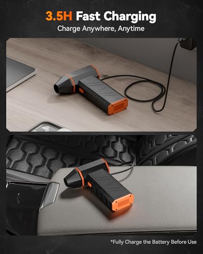 undefined WOLFBOX MF50 Compressed Air Duster-110000RPM Super Power Electric Air Duster, 3-Gear Adjustable Mini Blower with Fast Charging, Dust Blower for Computer, Keyboard, House, Outdoor and Car の商品画像 5