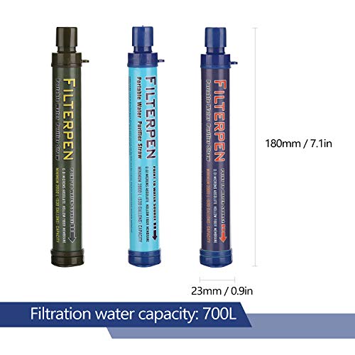 Festnight Filtro de Água de Proteção Ambiental portátil Camping Desinfectar Purificador de Água Limp