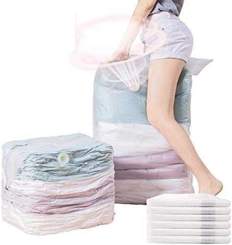 VELMADE Cube Vacuum Storage Bags 6-Pack Jumbo Space Saver Bags for Clothes,Bedding,Duvets,Quilts,Pillows,Blankets,Curtains(6 Pcs 31.5X39.4X15In)
