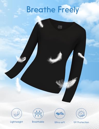 Women's Long Sleeve Moisture Wicking Athletic Shirts Dry Fit Workout Tops for Women4