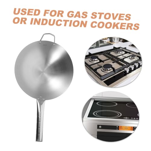 Wok de acero inoxidable antiadherente para cocina miniatura 2