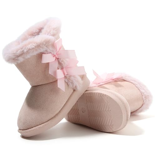 Image of Femizee Girls Boys Warm Winter Boots Kids Outdoor Snow Boots(Toddler /Little Kid)