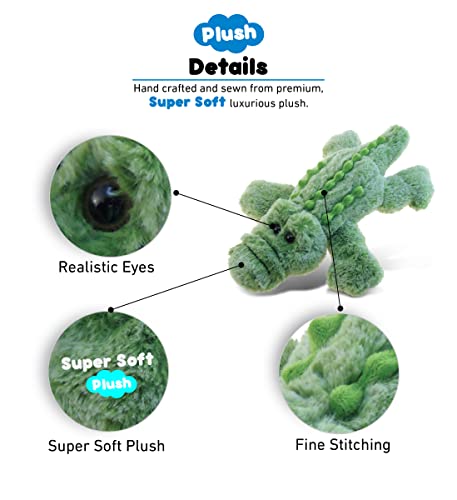 Puzzled Super Soft Small Alligator Plush, 11.5" #TOP1