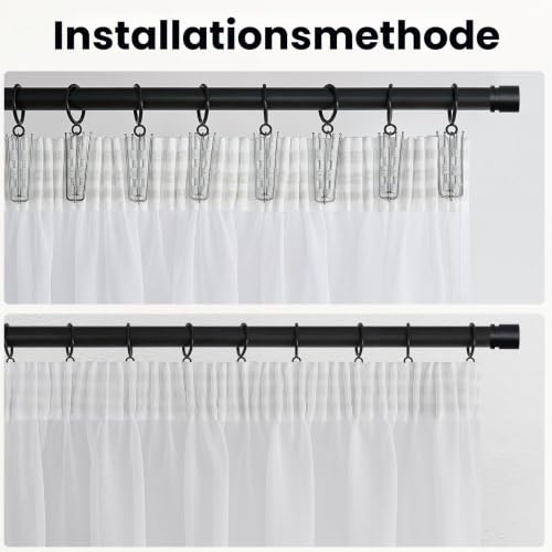 Topfinel 1 Stücke Gardinen Weiß Kräuselband Wohnzimmer für SchienensystemVorhänge Halbtransparent Voile Vorhange Hell Vorhang Gardine… – Ansicht 6