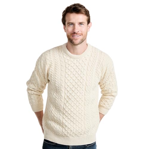 Aran Woollen Mills Inisheer Men’s Irish Cable...