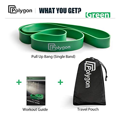 Polygon Pull Up Assist Resistance Exercise Bands, Heavy Duty Assistance Loop Mobility Band, for Body Stretching, Muscle Toning, Powerlifting, Resistance Training, Physical Therapy, Home Workout(Green) by Polygon - Image 7