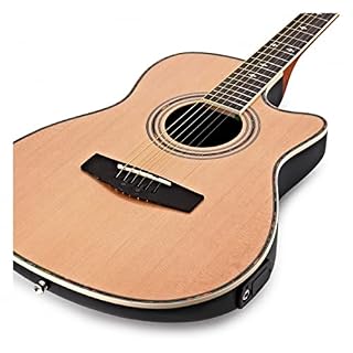 Guitare électro-acoustique Roundback par Gear4music Natural - Les Beatles, Paul McCartney, John Lennon, RIngo Starr, George Harrison Guitare électro-acoustique Roundback par Gear4music Natural – Image 3