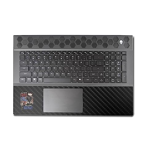 Image of MightySkins Carbon Fiber Skin Compatible with Alienware M18 R1 (2023) Full Wrap Kit - Land of The Free | Protective, Durable Textured Carbon Fiber Finish | Easy to Apply | Made in The USA