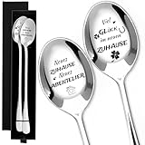 Einzugsgeschenke Wohnung Set, 2 Stück Kaffeelöffel, Einweihungsgeschenk Haus, Einzugsgeschenke Haus, Geschenk Zum Einzug Ins Haus, Ür Frauen Freundin Richtfest Geschenk Zum Einzug Neues Zuhause Hauss