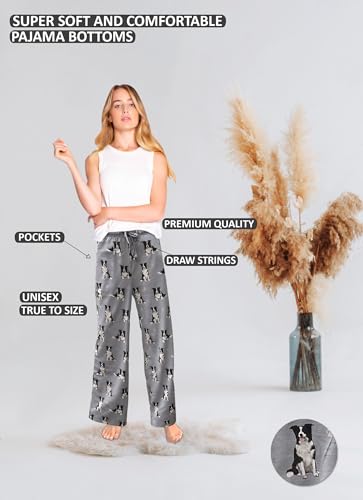 Border Collie Unisex Lightweight Cotton Blend Pajama Bottoms – Super Soft and Comfortable – Perfect for Border Collie Gifts3