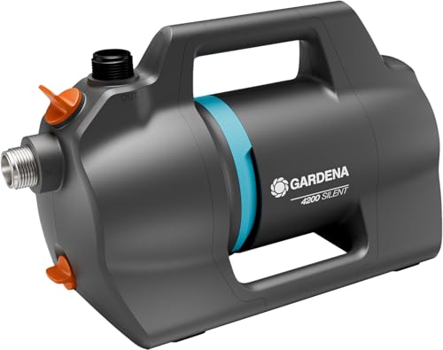 Gardena Gartenpumpe 4200 Silent: Sehr leise, innovative Bewässerungspumpe, Fördermenge 4200 l/h, 600 W Motor, 3,9 bar, wasserfest, stromsparend (9054-20) Gardena Gartenpumpe 4200 Silent: Sehr leise, innovative Bewässerungspumpe, Fördermenge 4200 l/h, 600 W Motor, 3,9 bar, wasserfest, stromsparend (9054-20)