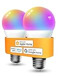 Refoss Ampoule WiFi Connectée,E27 LED Compatible avec Apple HomeKit,Alexa/Google Home,810LM,9W 2700K-6500K, RGBWW Dimmable (Équivalent 60W) avec Commande Vocale,Contrôle à Distance