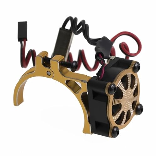 RC���f���L�b�g�̃R���|�[�l���g For Axial For SCX10 For Traxxas For TRX4 For Tamiya 1/8 1/10 540 550 3650 3660 ���[�^�[�q�[�g�V���N��p�t�@�� ���x�Z���T�[�t�� RC�J�[(Ye