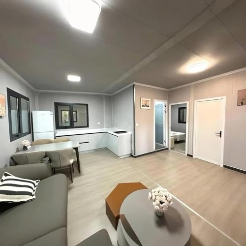 19x20ft Portable Prefabricated Tiny Home for Adults to Live in, Mobile Expandable Prefab House for Sale Villa 2 Bedroom Modular Expandable Container House with Fully Equipped Kitchen, Bathroom - Image 3