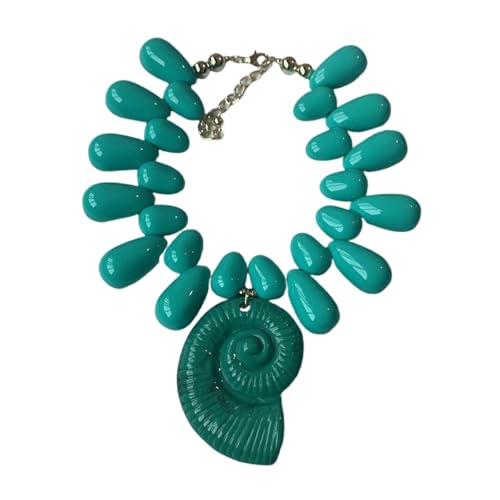 [�v�k�I�N��] Sea Conch Pendant Necklace Lightweight Neckwear Jewelry Pooce For Beach Vacation And Custial Outfits���[�U�[�t�����h���[�W���G���[�M�t�g