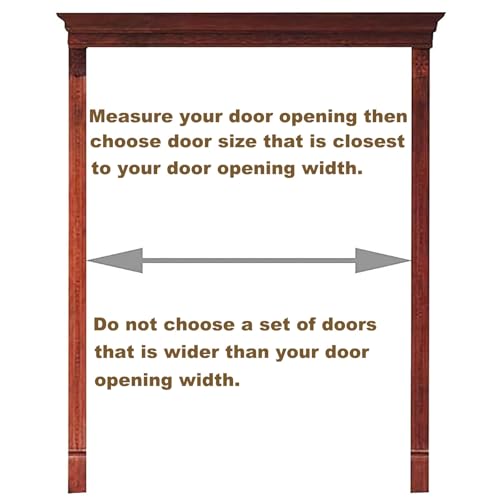 Image of Solid Wood Cafe Swinging Doors - Indoor Louvered Saloon Swing Door with Metal Hinges for Kitchen /Bedroom /Partition(White,85x90cm)