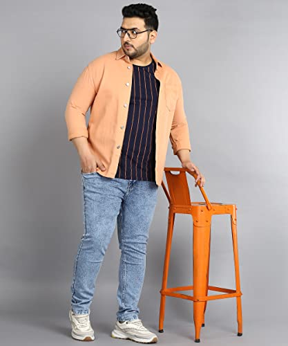 Image of Urbano Plus Men's Regular Fit Washed Jeans Stretchable