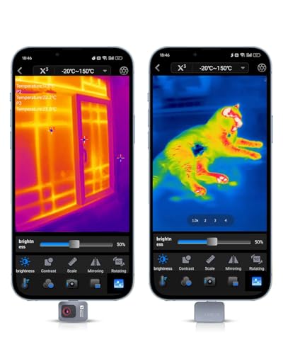 THERMAL MASTER P2 - Thermal Imaging Camera for Android, 512×384 Super IR Resolution Infrared Imager with 15x Zoom, 1.5℃ PCB Accuracy, -4℉ to 1112℉ High Temp, Work for Home Inspection