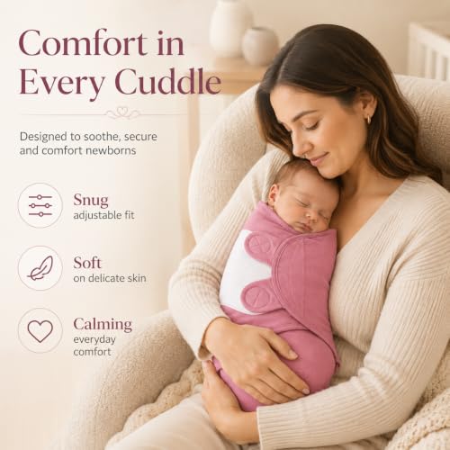 Image of Swaddle Blanket Boy Girl, 4 Pack Small-Medium Size Newborn Swaddles 0-3 Month, Infant Adjustable Swaddling Sleep Sack