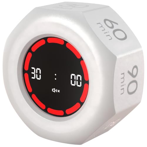 Pomodoro Timer Cube - Hexagon Rotating Visual Timer with Progress Bar