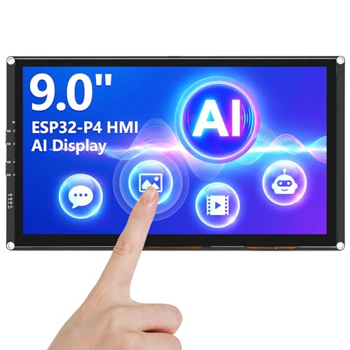 Image of ELECROW ESP32 Display 1024x600, 9 Inch HMI ESP32-P4 IPS Touch Screen, Support AI Speech Interaction, ESP32-P4 Dual-Core Processor, Up to 400MHz, Compatible with Arduino, ESP-IDF, LVGL (Without Camera)