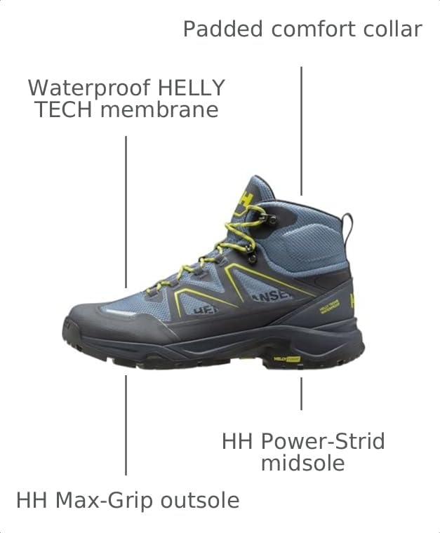 Image of Helly Hansen Men's Cascade Mid Helly Tech Waterproof Breathable Lightweight Hiking Boots