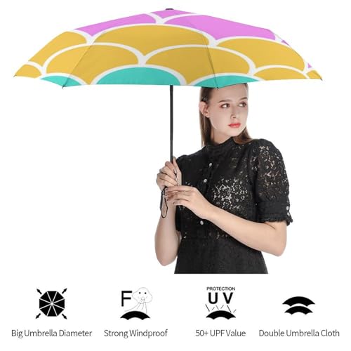 Parapluie pliant automatique compact à ouverture rapide pour voyage