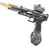 UROINT Electric Water Gun for Kids, Transparent Automatic WaterGun Blaster Toys with Led Light, Electric Squirt Guns Long Range Summer Outdoor Pool Party Gifts for Adults Boys Girls (Pistol Black)