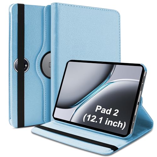 Image of TGK 360 Rotatable Smart Flip Case Cover for OnePlus Pad 2 12.1 inch Tablet (Sky Blue)