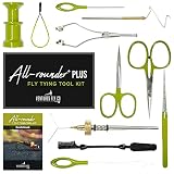 All-Rounder Tool Kit (All-Rounder+ Plus Tool Kit) - Fly Tying Tools - Scissors, Bobbin, Whip Finish,