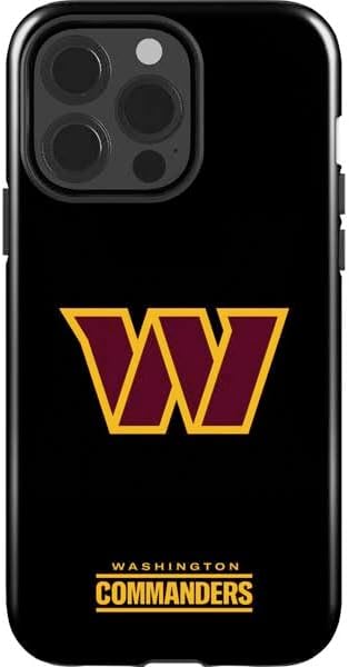 Skinit Impact Phone Case Compatible with iPhone 15 Pro - Officially Licensed NFL Washington Commanders Black Background Design