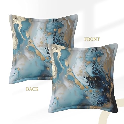 Housse de coussin extérieur en cuir effet marbre 50x50 rustic chic