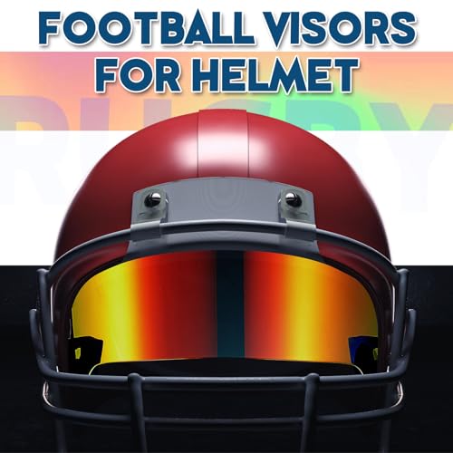 Image of Xuhal 1 /2 /4 Pack Football Visor for Youth Adult Football Helmet Visor Lacrosse Helmet Eye Shield Eye Protection for Sport