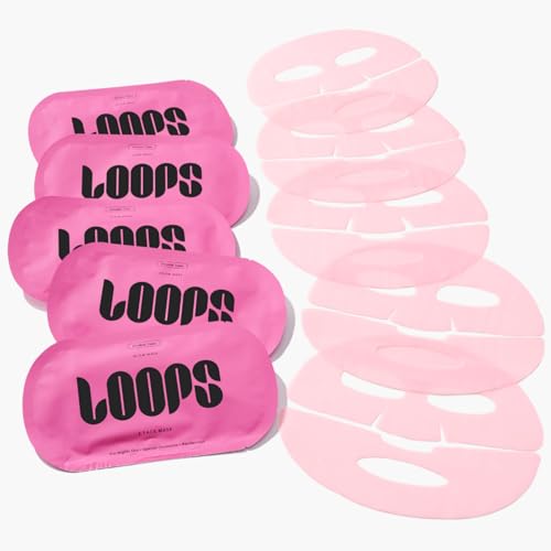 Image of LOOPS Double Take - Glow Korean Hydrogel Face Masks, 5pc | Calms and soothes skin, refine pores and smooth for a flawless face, hydrating mask leaves you refreshed and luminous