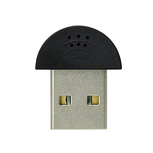 XusLFR Portable USB 2.0 Microphone USB Speech Microphone MIC Adapter for Computer PC (Black)