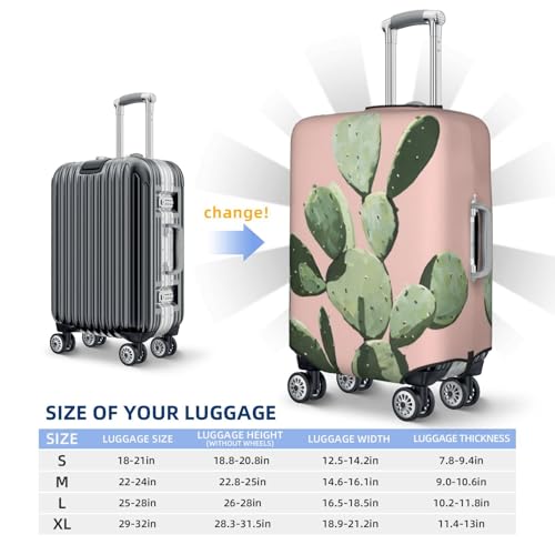 Minimalist Aesthetic Pear Cactus Elastic Travel Luggage Covers Dustproof Scratch-Resistant Suitcase Protector Fit 22-24 Inch4