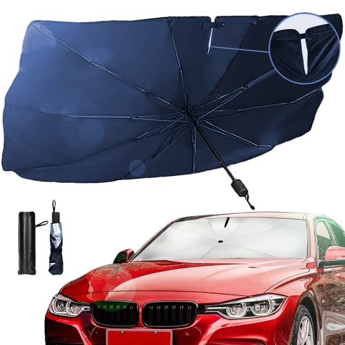 Car Windshield Sun Shade Umbrella,Foldable Front Window Sunshade To Protect Your Car From Uv Rays And Sun Heat,Automotive Winshield Sun Visor For Most Vehicles, Car Accessories Included(55"X31") #TOP12