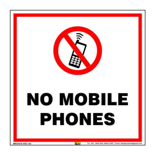 Mr. Safe - No Mobile Phones Sign PVC Sticker (8 Inch X 8 Inch) (B07V3RR8YL) Amazon Price History, Amazon Price Tracker