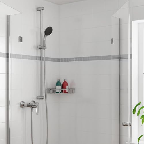 GROHE StartEdge, Duscharmatur Aufputz, mit Werkzeug (Mischbatterie für die Dusche, eigensicher gegen Rückfließen, Brausearmatur mit Metallhebel, langlebige Oberfläche), chrom, 24197001