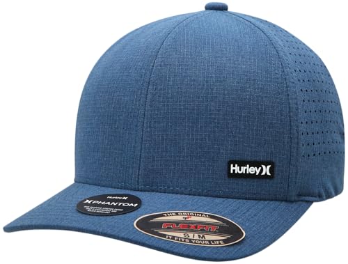 Image of Hurley Mens Trucker Hat - Curved Brim H2O Dri Summer Fitted Baseball Cap for Men with Mesh Back