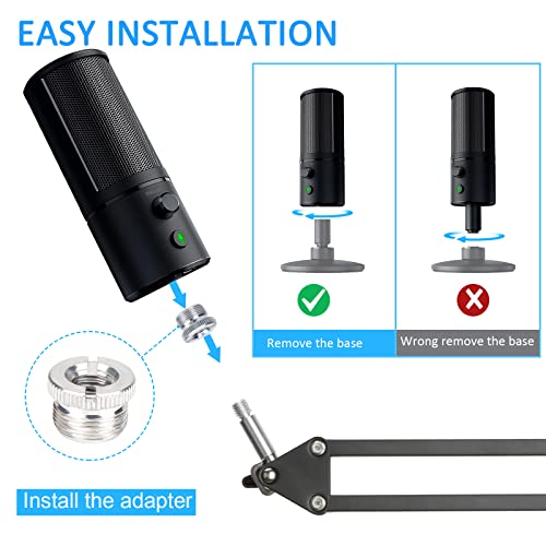 Razer Seiren X Braço de apoio para microfone com para-brisa de espuma, suporte de braço de tesoura c